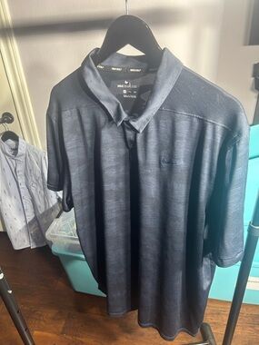 Nike Men's Navy and Dark Gray “Camo” Golf Polo.  Very comfortable and cool